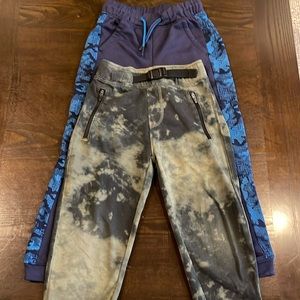 Two pairs of sweatpant joggers, size 6/7, GUC